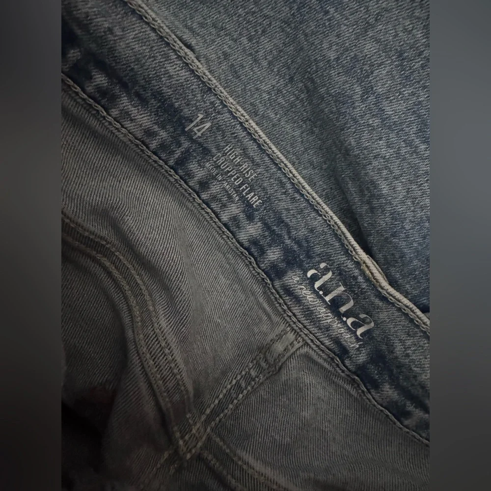 a.n.a Blue Cropped Flare Jeans - Picture 3 of 3